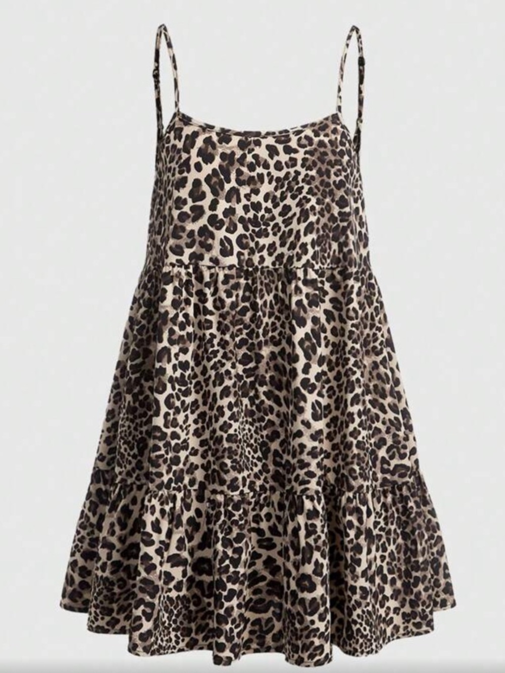 Leopard Print Baby Doll Dress